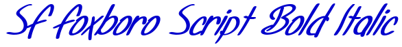 SF Foxboro Script Bold Italic шрифт